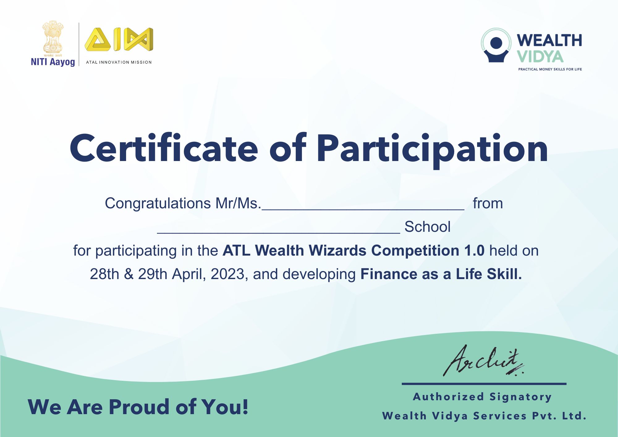 certifivate of participation